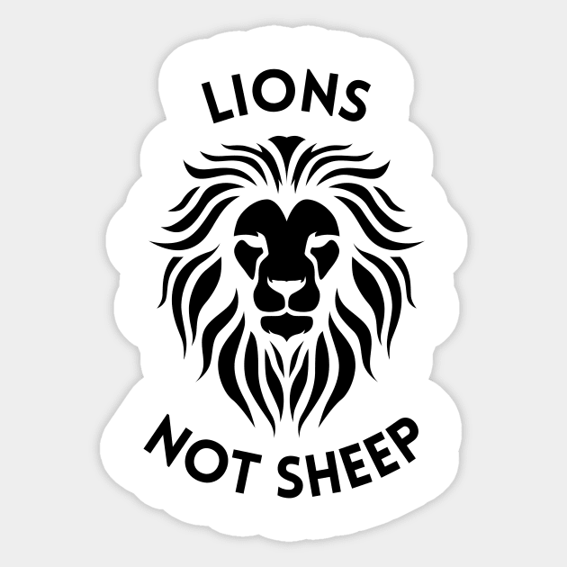 Lions Not Sheep Conservative Maga Trump Republican Sticker by PoliticalBabes